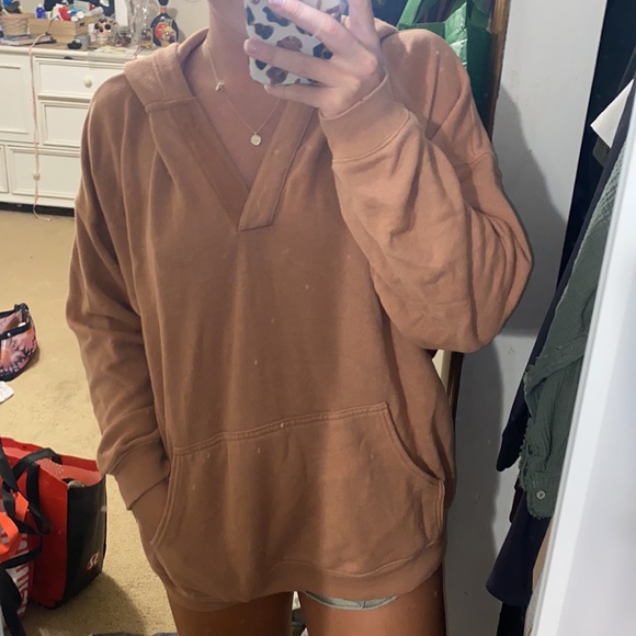 Aerie oversized v-neck hoodie - Picture 4 of 4